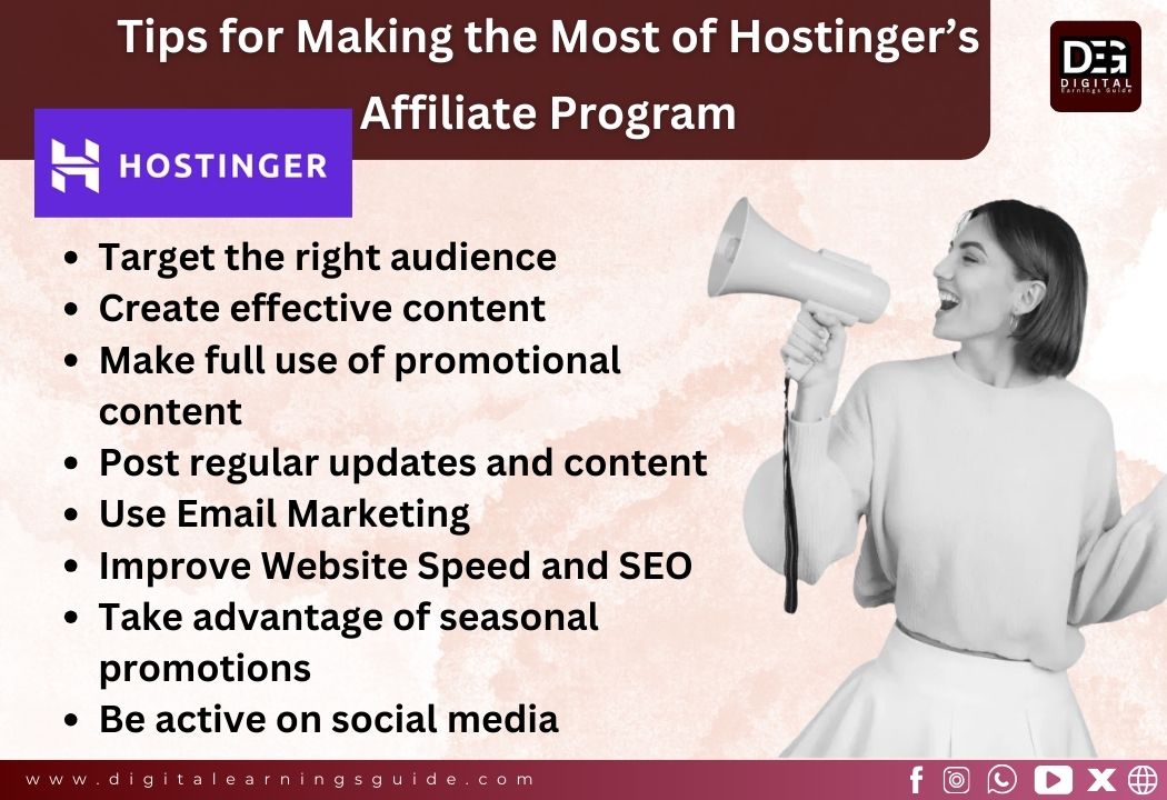 Tips for Making the Most of Hostinger’s Affiliate Program